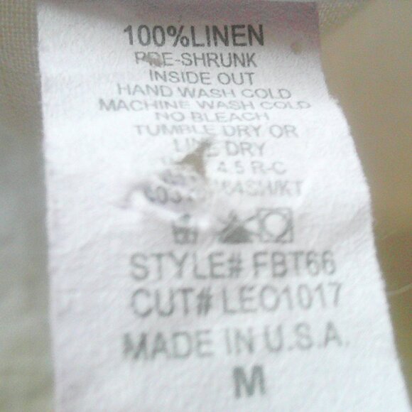 La. Fixsun White 100% linen Open Hoodie Oversized Jacket M - Picture 8 of 8